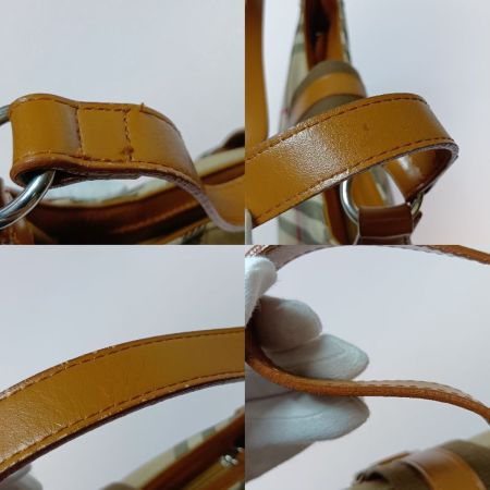  BURBERRY バーバリー ノバチェック ワンショルダーバッグ キャメル