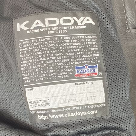  KADOYA K'S LEATHER レザージャケット サイズL