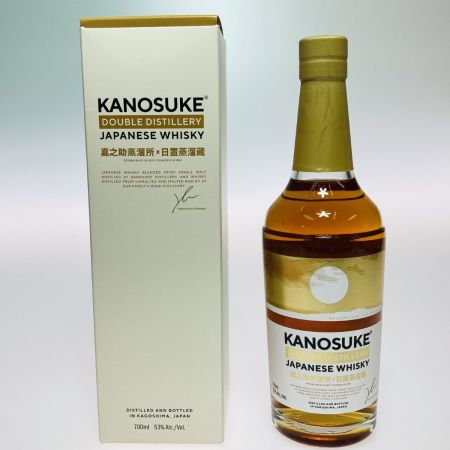 【北海道内限定発送】  KANOSUKE 嘉之助 DOUBLE DISTILERY ジャパニーズウイスキー 700ml 53％ 箱付 757 未開栓