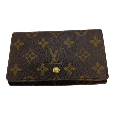  LOUIS VUITTON ルイヴィトン モノグラム ポルト モネ・ビエ トレゾール 2つ折り財布 M61730 ブラウン