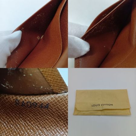  LOUIS VUITTON ルイヴィトン モノグラム ポルト モネ・ビエ トレゾール 2つ折り財布 M61730 ブラウン