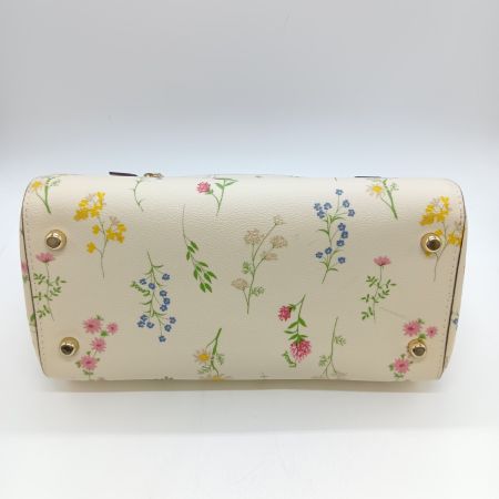  COACH コーチ 2WAYバッグ 花柄 フラワー ショルダー ハンドバッグ C3100 ホワイト x ピンク