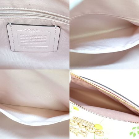  COACH コーチ 2WAYバッグ 花柄 フラワー ショルダー ハンドバッグ C3100 ホワイト x ピンク