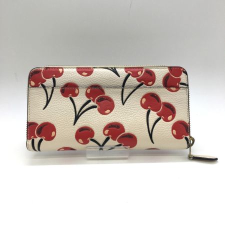  COACH コーチ アコーディオン ジップ ウォレット ウィズ チェリー プリント CA802