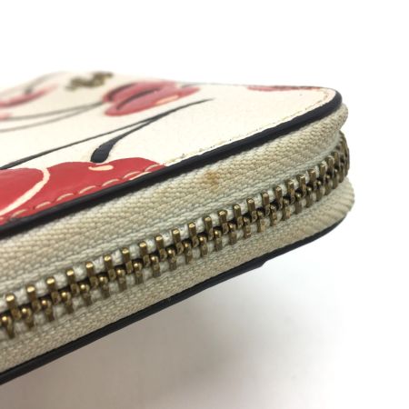  COACH コーチ アコーディオン ジップ ウォレット ウィズ チェリー プリント CA802
