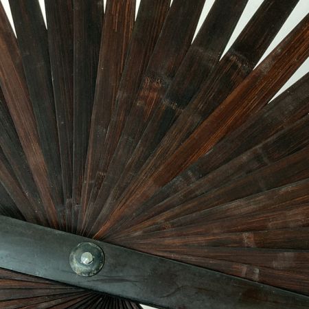   巨大扇子 大扇子 飾り扇 蓮の花 オシドリ 幅157cm