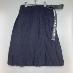 ◎◎ PEARLY GATES パーリーゲイツ スカート プリーツ裏地付 サイズ1 055-1234012 テープベルト スカート Bランク