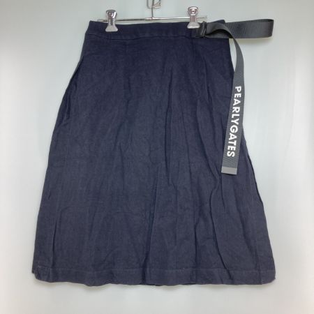  PEARLY GATES パーリーゲイツ スカート プリーツ裏地付 サイズ1 055-1234012 テープベルト スカート