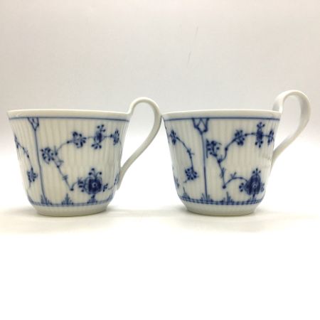  ROYAL COPENHAGEN ロイヤル・コペンハーゲン ブルーフルーテッド ハーフレース ハイハンドル カップ&ソーサー