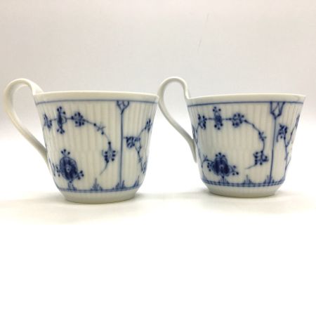  ROYAL COPENHAGEN ロイヤル・コペンハーゲン ブルーフルーテッド ハーフレース ハイハンドル カップ&ソーサー