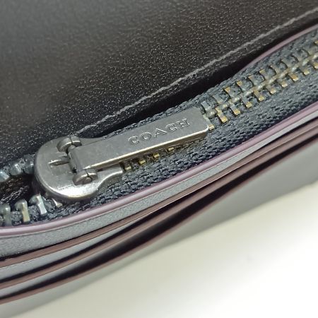  COACH コーチ ブレスト ポケット ウォレット シグネチャー キャンバス 長財布 91635 ブラック