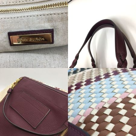  TORY BURCH トリーバーチ  2WAYバッグ マルチカラー 編込み マルチカラー