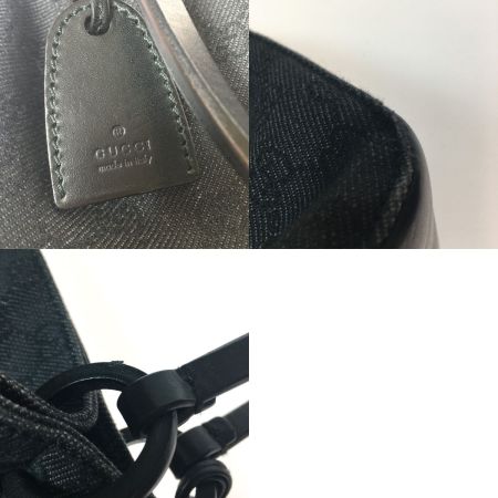  GUCCI グッチ ブラック 黒 GGキャンバス　レザートートバッグ 　ショルダーバッグ レディース 101919 ブラック