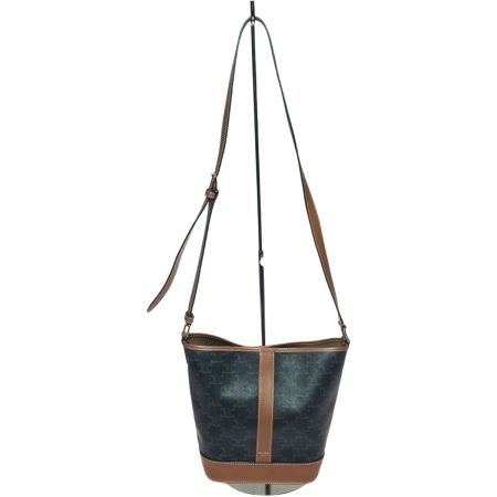  CELINE セリーヌ  ショルダーバッグ　トリオンフキャンバス スモールバケット F・CU・2230 タン