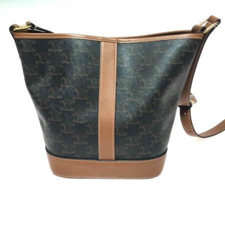  CELINE セリーヌ  ショルダーバッグ　トリオンフキャンバス スモールバケット F・CU・2230 タン
