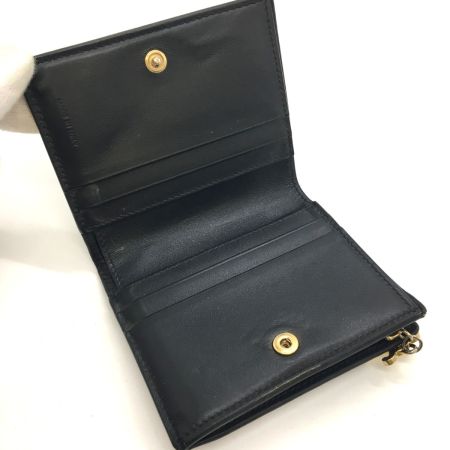  CELINE セリーヌ コンパクトウォレット トリオンフ チャーム  グレインドカーフスキン  U-IE-4284 ブラック