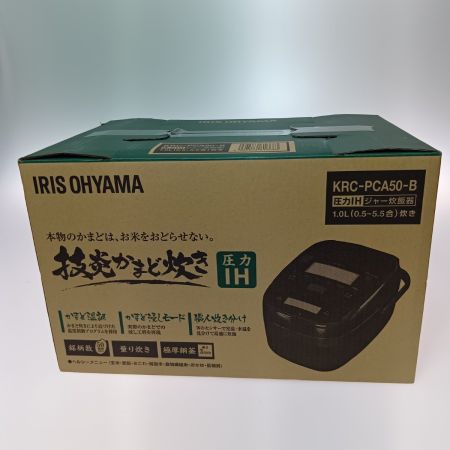  IRISOHYAMA アイリスオーヤマ 技炎かまど炊き 圧力IHジャー炊飯器 5.5合(1.0L) KRC-PCA50-B