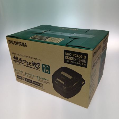  IRISOHYAMA アイリスオーヤマ 技炎かまど炊き 圧力IHジャー炊飯器 5.5合(1.0L) KRC-PCA50-B