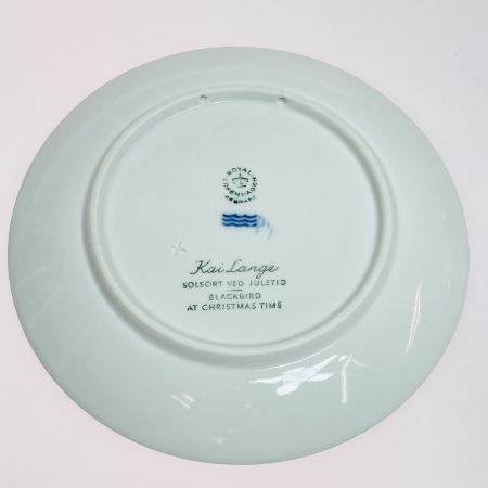  ROYAL COPENHAGEN ロイヤル・コペンハーゲン 教会の黒鳥  Blackbird at Christmas Time 1966 イヤープレート