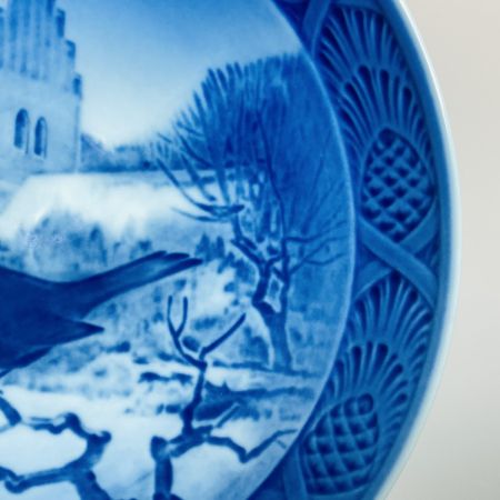  ROYAL COPENHAGEN ロイヤル・コペンハーゲン 教会の黒鳥  Blackbird at Christmas Time 1966 イヤープレート