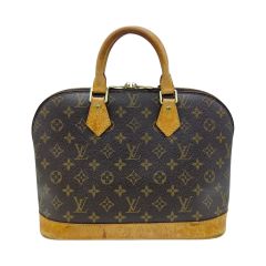  LOUIS VUITTON ルイヴィトン モノグラム アルマ ハンドバッグ M51130 ブラウン Cランク