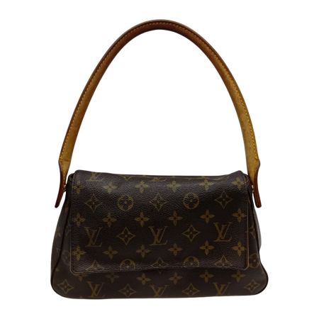  LOUIS VUITTON ルイヴィトン モノグラム ミニルーピング ハンドバッグ M51147 ブラウン 内破れ・内側補修有