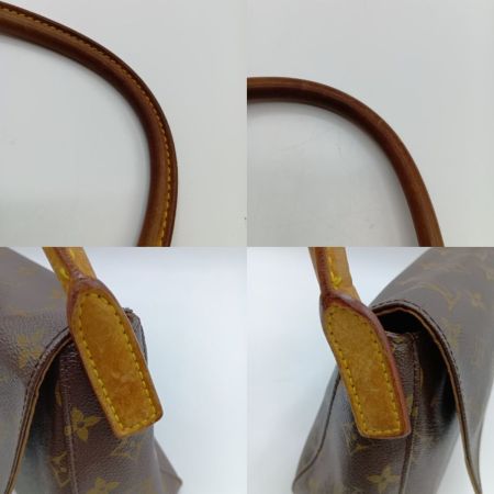  LOUIS VUITTON ルイヴィトン モノグラム ミニルーピング ハンドバッグ M51147 ブラウン 内破れ・内側補修有