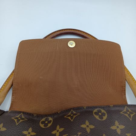  LOUIS VUITTON ルイヴィトン モノグラム ミニルーピング ハンドバッグ M51147 ブラウン 内破れ・内側補修有