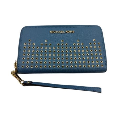  MICHAEL KORS マイケルコース ジップ アラウンド リストレット 長財布 35F8GYEE3L スカイブルー