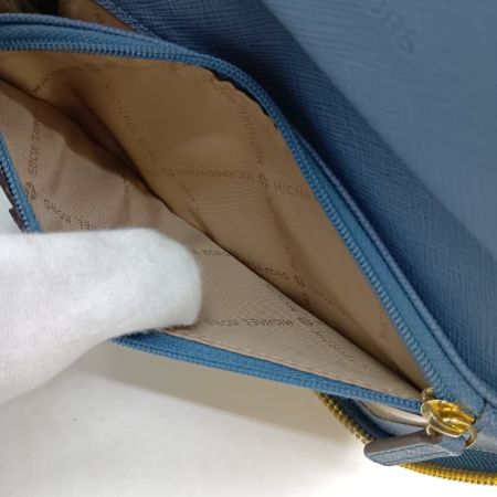  MICHAEL KORS マイケルコース ジップ アラウンド リストレット 長財布 35F8GYEE3L スカイブルー