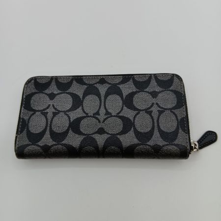  COACH コーチ シグネチャー ラウンドファスナー財布 F39670 ブラック