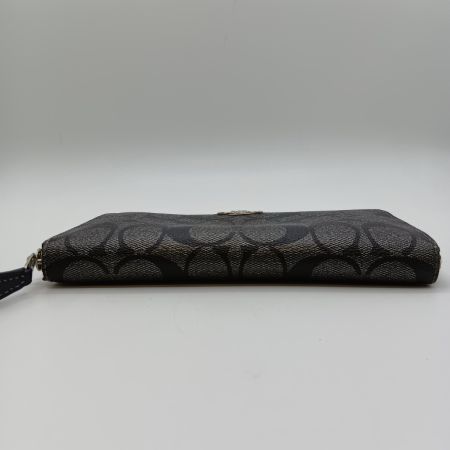  COACH コーチ シグネチャー ラウンドファスナー財布 F39670 ブラック