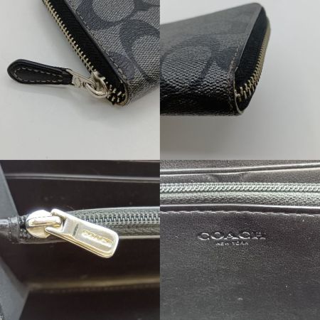  COACH コーチ シグネチャー ラウンドファスナー財布 F39670 ブラック