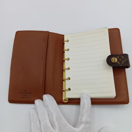  LOUIS VUITTON ルイヴィトン モノグラム アジェンダPM 6穴 手帳カバー R20005 ブラウン