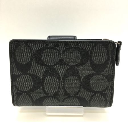  COACH コーチ 2つ折り財布シグネチャー C0082 ブラック