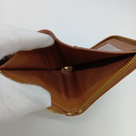  COACH コーチ スモール ジップアラウンドウォレット ミッキーマウス プリント 財布 CN035 ブラウン