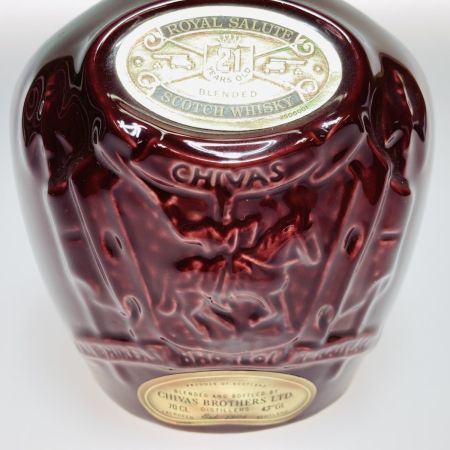  ROYAL SALUTE(CHIVAS REGAL) ロイヤルサルート 21年 ウイスキー スコッチ 赤陶器 700ml 40% 未開栓
