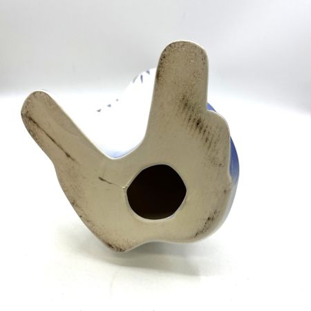   昭和レトロ  猫 陶器  花柄 ペア キズ 欠けあり