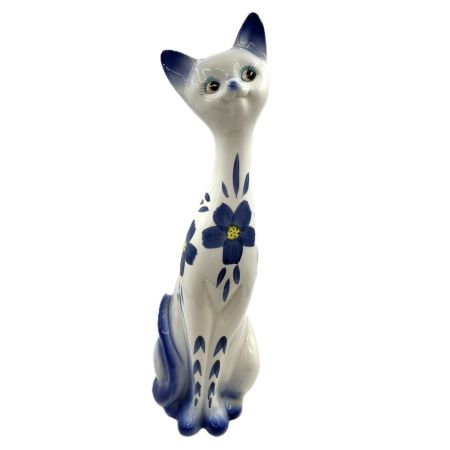   昭和レトロ  猫 陶器  花柄 ペア キズ 欠けあり