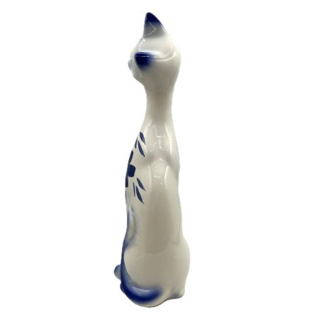   昭和レトロ  猫 陶器  花柄 ペア キズ 欠けあり