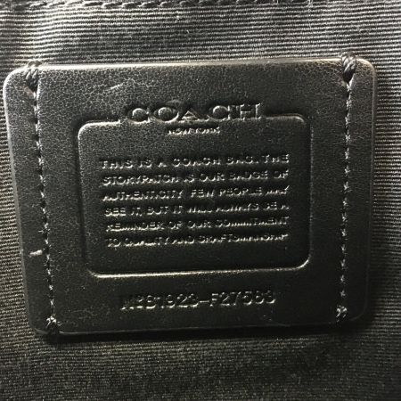  COACH コーチ 2WAYバッグ COACH シグネチャー  F27588 ブラック×ブラウン