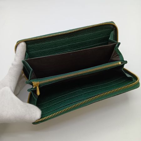 GUCCI グッチ ズゥミ ラウンドファスナー 長財布 570661 1147 グリーン