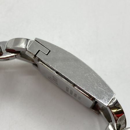  Christian Dior クリスチャンディオール スクエア ピンクシェル文字盤 レディース クォーツ 腕時計 キズ有 D78-109