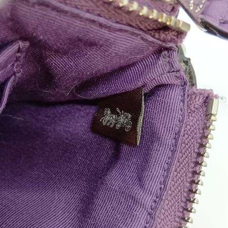  COACH コーチ ダブル コーナー ジップ リストレット シグネチャー キャンバス ポーチ F87591 ベージュ