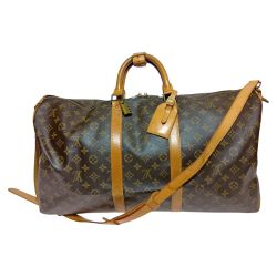 ◎◎ LOUIS VUITTON ルイヴィトン モノグラム キーポル バンドリエール55 ボストンバッグ M41414 ブラウン Cランク