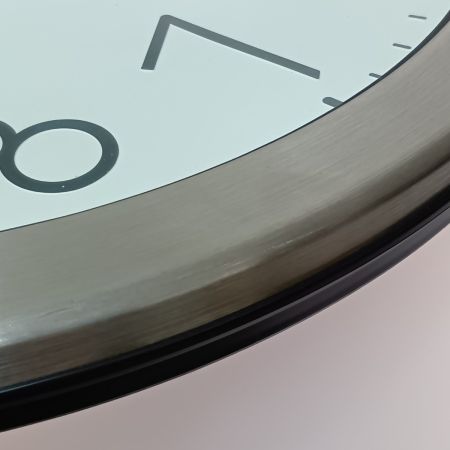  SEIKO セイコー 防湿・防塵型 掛け時計 クオーツ KH407S シルバー x ホワイト 動作確認済