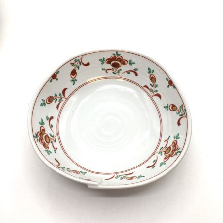  たつ吉 赤絵花文 変形皿 中鉢 煮物鉢 5枚セット 箱付き