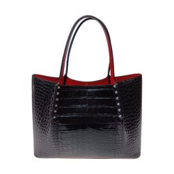 ◎◎ Christian Louboutin クリスチャンルブタン カバロック クロコ型押し トートバッグ 3205189 ブラック Bランク