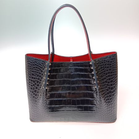  Christian Louboutin クリスチャンルブタン カバロック クロコ型押し トートバッグ 3205189 ブラック