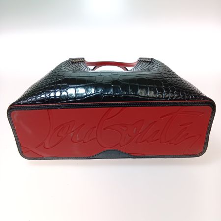  Christian Louboutin クリスチャンルブタン カバロック クロコ型押し トートバッグ 3205189 ブラック